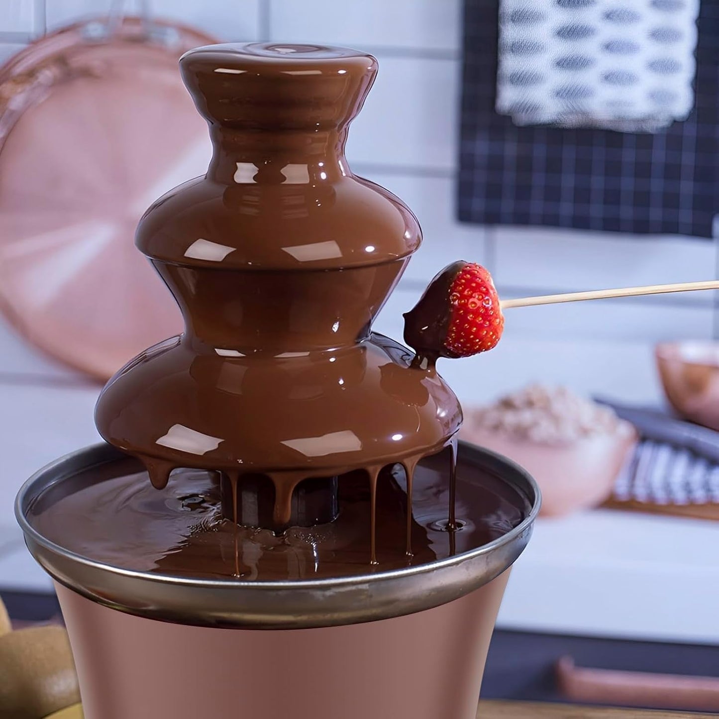 Máquina de Fondue Eléctrica 3 Capas, ¡El sabor del lujo en casa! 🍫🔥